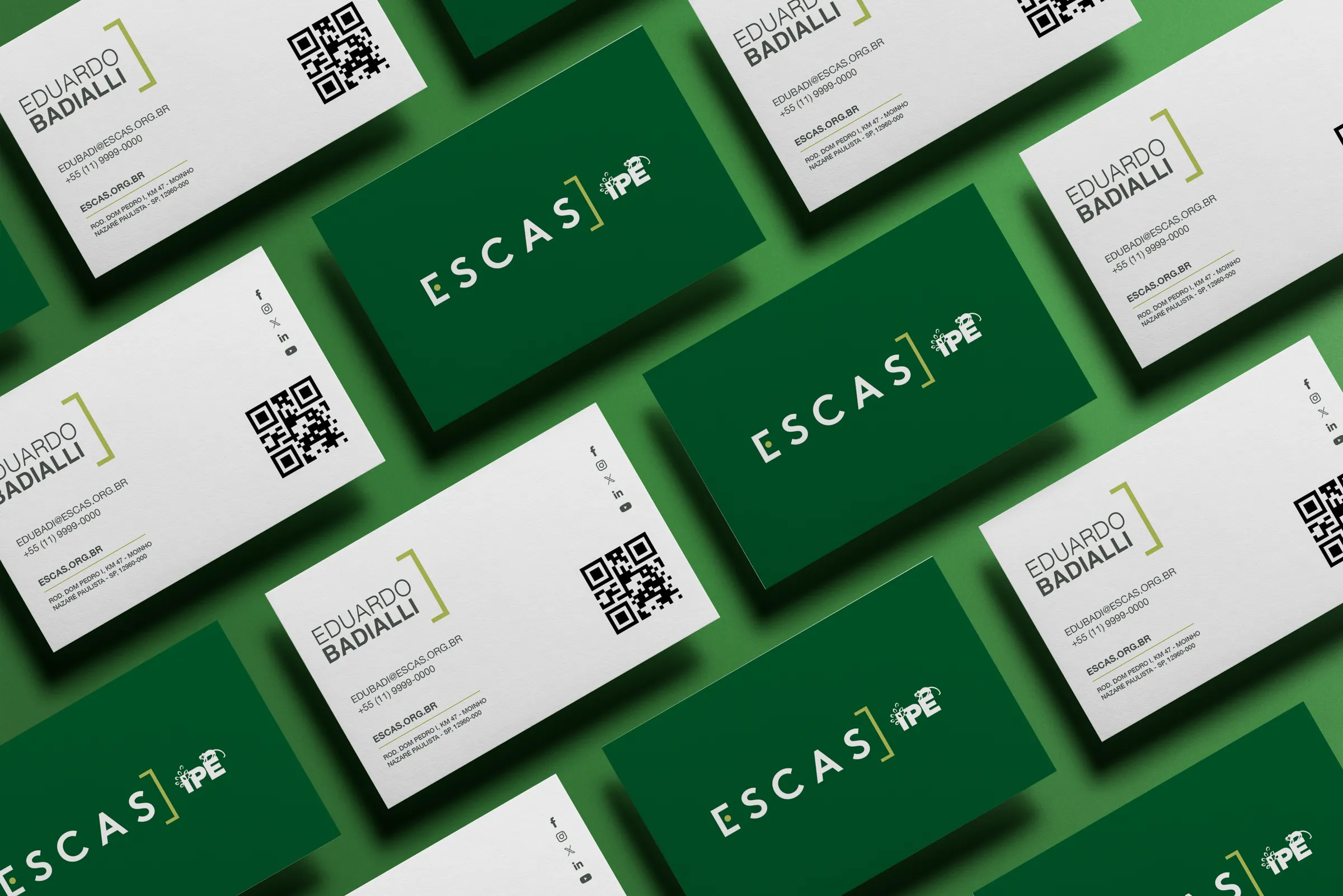Cartões de visita da ESCAS